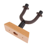 Max Guitar Hanger Wall Mount Stable Fits All Size Guitar Wooden Rectangle Base
