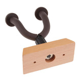 Max Guitar Hanger Wall Mount Stable Fits All Size Guitar Wooden Rectangle Base