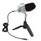 Max Maxb USB Table Studio Condenser Microphone with Tripod Stand Filter Shield Gold