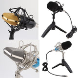 Max Maxb USB Table Studio Condenser Microphone with Tripod Stand Filter Shield Gold
