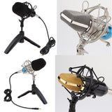 Max Maxb USB Table Studio Condenser Microphone with Tripod Stand Filter Shield Gold