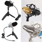 Max Maxb USB Table Studio Condenser Microphone with Tripod Stand Filter Shield Gold