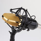 Max Maxb USB Table Studio Condenser Microphone with Tripod Stand Filter Shield Silver