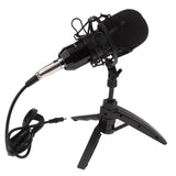 Max Maxb USB Table Studio Condenser Microphone with Tripod Stand Filter Shield Silver
