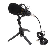 Max Maxb Table Studio Condenser Microphone with Tripod Stand Filter Shield Black