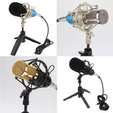 Max Maxb Table Studio Condenser Microphone with Tripod Stand Filter Shield Black