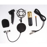 Max Maxb Table Studio Condenser Microphone with Tripod Stand Filter Shield Black
