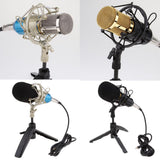 Max Maxb Table Studio Condenser Microphone with Tripod Stand Filter Shield Black