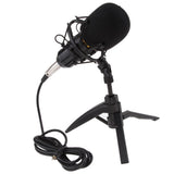 Max Maxb Table Studio Condenser Microphone with Tripod Stand Filter Shield Black