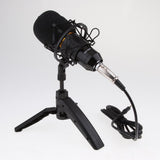 Max Maxb Table Studio Condenser Microphone with Tripod Stand Filter Shield Black