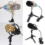 Max Maxb Table Studio Condenser Microphone with Tripod Stand Filter Shield Black