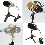 Max Maxb Table Studio Condenser Microphone with Tripod Stand Filter Shield Black
