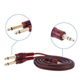 Max Maxb Audio Cable 3.5mm Stereo Plug to Double 6.35mm Plug Computer Mixer Cable