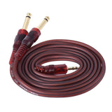 Max Maxb Audio Cable 3.5mm Stereo Plug to Double 6.35mm Plug Computer Mixer Cable