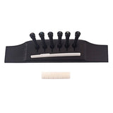 Maxbell Wooden Bridge String Pegs Saddle Nut Kit for Acoustic Folk Guitar