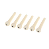 Maxbell 6 Pieces Guitar Bridge Pins String Nails Cores for Folk Acoustic Guitar