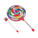 Max Maxb Wooden Lollipop Hand Drum Toy for Kids Early Music Learning 8 inch