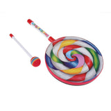 Max Maxb Wooden Lollipop Hand Drum Toy for Kids Early Music Learning 8 inch