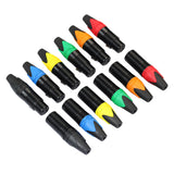 Max Maxb 5 Pairs 3 Pin XLR Connector Male and Female Microphone Mic Cable Adapter Blue