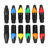 Max Maxb 5 Pairs 3 Pin XLR Connector Male and Female Microphone Mic Cable Adapter Blue