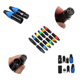 Max Maxb 5 Pairs 3 Pin XLR Connector Male and Female Microphone Mic Cable Adapter Blue