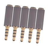 Max Maxb 5 Pieces Audio Headphone Connector OMTP to CTIA Converter Aux Adapter Plug