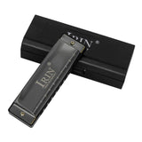 Max Maxb High-end 10 Hole 20 Tones Professional Blues Harmonica Diamond Black