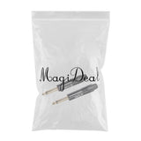 Max Maxb 6.35mm Stereo Jack Plug for DIY Audio Soldering for Microphone Guitar Black