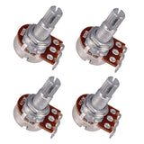 Max Maxb A250K/B250K Long Split Shaft Audio Taper Low Friction Guitar Potentiometers