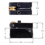 Max Maxb Black Fixed 6 String Headless Guitar Bridge Tailpiece Roller Saddle