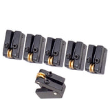 Max Maxb Black Fixed 6 String Headless Guitar Bridge Tailpiece Roller Saddle