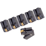 Max Maxb Black Fixed 6 String Headless Guitar Bridge Tailpiece Roller Saddle