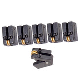 Max Maxb Black Fixed 6 String Headless Guitar Bridge Tailpiece Roller Saddle