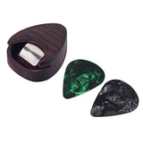 Max Maxb Rose Wood Guitar Pick Case Heart Shape Plectrum Box Guitar Parts Accessories