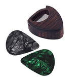 Max Maxb Rose Wood Guitar Pick Case Heart Shape Plectrum Box Guitar Parts Accessories