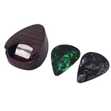 Max Maxb Rose Wood Guitar Pick Case Heart Shape Plectrum Box Guitar Parts Accessories