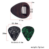 Max Maxb Rose Wood Guitar Pick Case Heart Shape Plectrum Box Guitar Parts Accessories