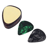 Max Maxb Rose Wood Guitar Pick Case Heart Shape Plectrum Box Guitar Parts Accessories