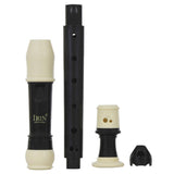 Maxbell British ABS Baroque Treble B Tone 8 Hole Clarinet Descant Recorder Black
