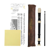 Maxbell British ABS Baroque Treble B Tone 8 Hole Clarinet Descant Recorder Black