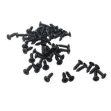 Max Maxb 100pcs Bass Guitar Pickguard Screws For Electric Guitar Bass 3x12mm Black