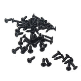 Max Maxb 100pcs Bass Guitar Pickguard Screws For Electric Guitar Bass 3x12mm Black