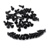 Max Maxb 100pcs Bass Guitar Pickguard Screws For Electric Guitar Bass 3x12mm Black