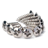Max Maxb 100pcs Bass Guitar Pickguard Screws For Electric Guitar Bass 3x12mm Silver