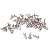 Max Maxb 100pcs Bass Guitar Pickguard Screws For Electric Guitar Bass 3x12mm Silver
