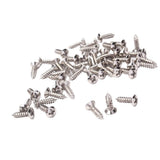 Max Maxb 100pcs Bass Guitar Pickguard Screws For Electric Guitar Bass 3x12mm Silver