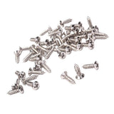 Max Maxb 100pcs Bass Guitar Pickguard Screws For Electric Guitar Bass 3x12mm Silver