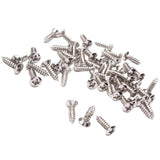 Max Maxb 100pcs Bass Guitar Pickguard Screws For Electric Guitar Bass 3x12mm Silver