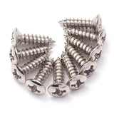 Max Maxb 100pcs Bass Guitar Pickguard Screws For Electric Guitar Bass 3x12mm Silver