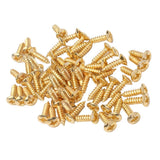 Max Maxb 100pcs Bass Guitar Pickguard Screws For Electric Guitar Bass 3x12mm Golden